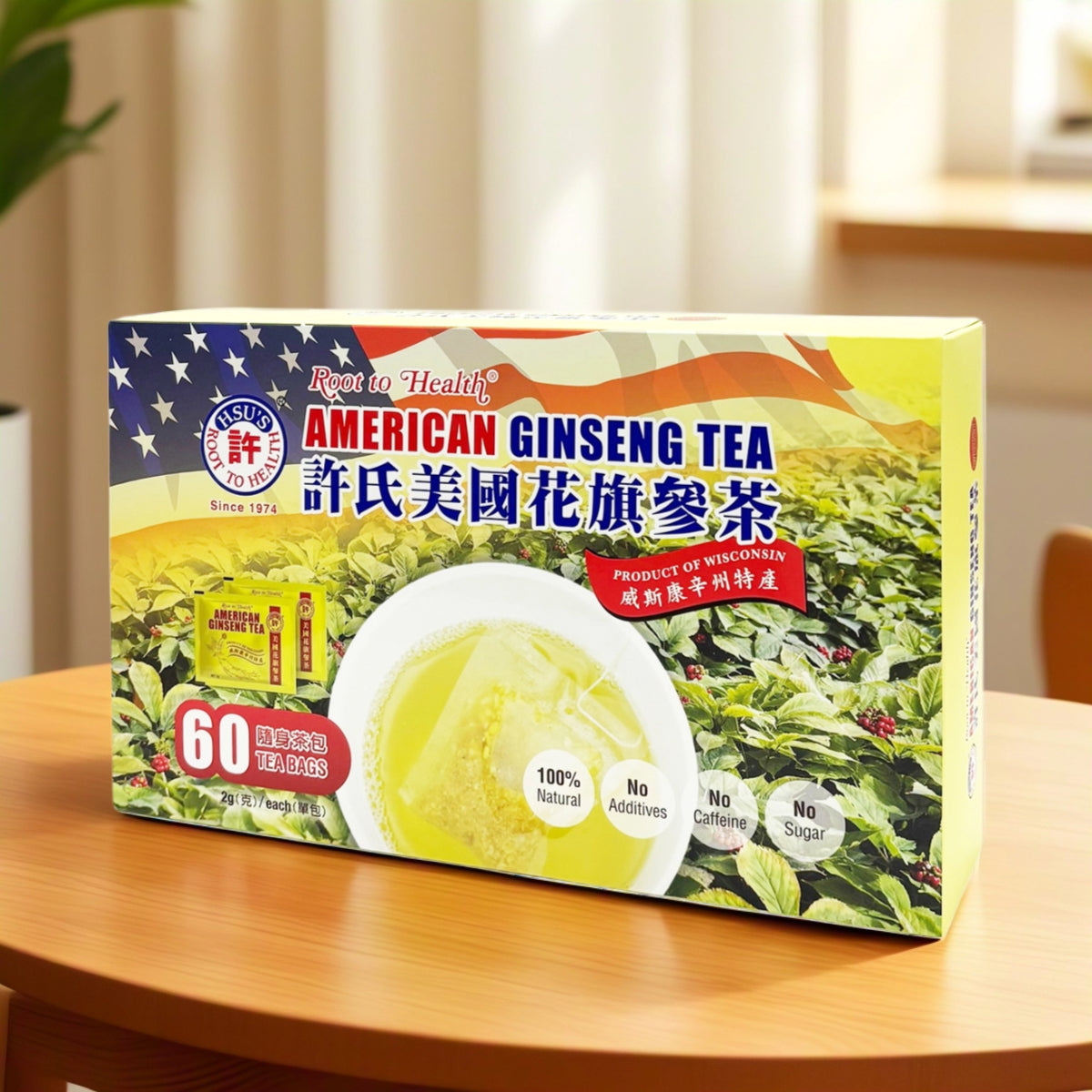 【许氏全球购】花旗参茶2g 60包装